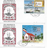 Marshall Islands: 100th Anniversary Of German Post Office, 2x FDC 1989 - Marshall Islands
