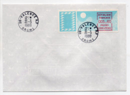 - FRANCE ATM / LISA / LSA CROUZET / PAPIER CARRIER - Lettre 5,60 FF (SANS MENTION URGENT) VALENCE 21.5.1988 - - Lettres & Documents