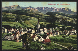 AK Rehetobel Mit Alpsteinkette, Ortsansicht Mit Kirche - Rehetobel