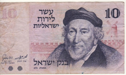 ISRAEL  10 Lirot     P39    1973   " Sir Moses Montefiore + Jaffa Gate At Back " - Israel
