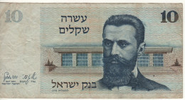 ISRAEL   10 Sheqalim  P45  1978  ( Dr. Theodor Herzl, Entrance Gate To Mt. Herzl  + Zion Gate, Jerusalem At Back ) - Israel