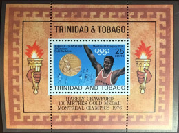 Trinidad & Tobago 1977 Olympic Games Winner Minisheet MNH - Trinité & Tobago (1962-...)