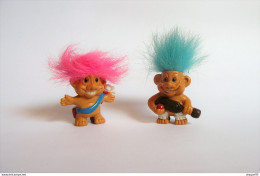 Lot De 2 Figurines Troll Céréales Weetos Weetabix 2001 : Chip & Batty - Altri & Non Classificati