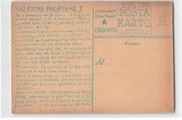 ESPERANTO #FG34989 INTERNACIO KIO ESTAS PACIFISMO ESPERANTISTA - Esperanto