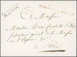 Collection Jean Sénéchal. 31 Août 1806. Lettre Frappée De La Griffe Noire "GRAND ECUYER DE L'EMPIRE" Et De La Griffe Rou - Sin Clasificación