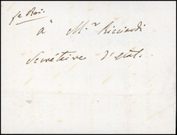 Collection Jean Sénéchal. 13 Février 1808. MAISON DE JOSEPH BONAPARTE. Lettre Portée Avec Correspondance Manuscrite Daté - Sin Clasificación