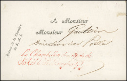 Collection Jean Sénéchal. Février 1808. MAISON DU PRINCE BORGHESE. Lettre Avec Mention Imprimée Noire "BUREAU DE LA CHAM - Sin Clasificación