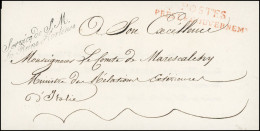 Collection Jean Sénéchal. 19 Janvier 1812. Lettre Avec La Griffe Noire "SERVICE DE S. M. LA REINE HORTENSE", De La Comte - Sin Clasificación