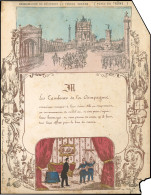 1792. Lettre D'un Soldat Coloriée "Les Tambours De La Compagnie", Avec En-tête "Inauguration Du Boulevard Du Prince Eugè - 1801-1848: Précurseurs XIX
