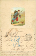 1894. Lettre D'un Soldat Coloriée En Couleur Et En Relief Accompagnée De Son Enveloppe. Enveloppe Avec CàD De SIDI-BEL-A - 1849-1876: Période Classique