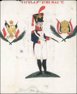 1812. Lettre D'un Soldat Avec Dessin Aquarellé Sur 1 Page Entière D'un Soldat. Datée Du 26 Janvier 1812 De Nicolas Gouba - 1801-1848: Précurseurs XIX