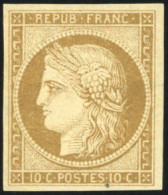 1a - 10c. Bistre-brun. Très Frais. TB. R. - 1849-1850 Cérès