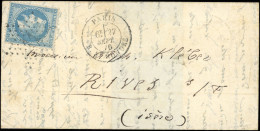 29 - LES ETATS-UNIS. 20c. Lauré Obl. étoile ''11'' S/lettre Frappée Du CàD De PARIS - RUE ST-HONORE Du 27 Septembre 1870 - Guerra Del 1870