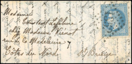 29 - Pli Confié Du CELESTE. 20c. Lauré Obl. GC 1352 De DREUX S/lettre Manuscrite Du 29 Septembre 1870 à Destination De S - Guerra Del 1870