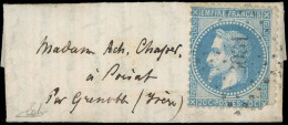29 - Pli Confié Du GARIBALDI. 20c. Lauré Obl. PC 3031 De PROVINS, S/petite Lettre Manuscrite De PARIS Du 19 Octobre 1870 - Guerra Del 1870