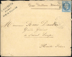 29 - LE FULTON. 20c. Lauré Obl. étoile S/lettre Frappée Du CàD De PARIS Du 29 Octobre 1870 à Destination De SAINT-LOUP - - Guerra Del 1870
