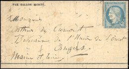 37 - Pli Confié Du VILLE DE CHATEAUDUN. 20c. Siège Obl. Losange "P.LA.R" S/Gazette Des Absents N°5 Du 5 Novembre 1870 à  - Guerra Del 1870