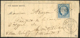 37 - LE DAGUERRE. 20c. Siège Obl. GC 3189 S/Gazette Des Absents N°6 Frappée Du CàD Des LILAS Du 12 Novembre 1870 à Desti - Guerra Del 1870