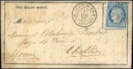 37 - LE GENERAL UHRICH. 20c. Siège De Paris. Obl.''A.R.A.L'' S/Gazette Des Absents N°5 Frappée Du CàD D'ARMEE DU RHIN -  - Guerra Del 1870
