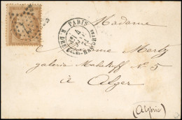 36 - LE DUQUESNE. 10c. Siège Obl. étoile ''7'' S/carte Frappée Du CàD De PARIS - R. DES VLLES-HAUDRTES Du 4 Janvier 1871 - Guerra Del 1870