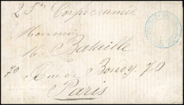 Lettre Manuscrite De MAHUN Datée Du 16 Février 1871, Du 25ième Corps D'Armée, Frappée Du Cachet Bleu "25IEME CORPS D'ARM - Guerra Del 1870