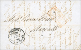 DARDANELLES. Lettre Manuscrite De SALONIQUE Du 18 Juin 1851 Frappée Du Grand CàD De DARDANELLES - POSTES Du 26 Juin 1851 - 1849-1876: Periodo Classico