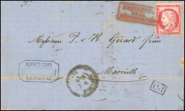 57 - LATTAQUIE. 80c. Cérès, GC 5091 S/lettre Frappée Du CàD Perlé De LATTAQUIE - SYRIE D'août 1875 à Destination De MARS - 1849-1876: Periodo Classico