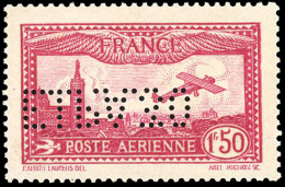 6d - 1F.50 Carmin. Perforation EIPA30 Renversée. SUP. - Otros & Sin Clasificación