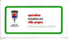 Enveloppe Guebwiller Ville Propre - Altri & Non Classificati