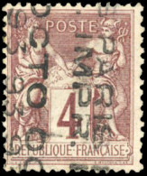 14a - 4c. Lilas-brun. Surcharge Horizontale. Sans Quantième. Pli Horizontal. B. - Other & Unclassified