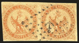 5 - Paire Du 40c. Orange. Obl. Ancre Noire. 1 Ex. 1 Marge Courte Sinon TB. - Altri & Non Classificati