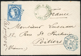 23 - 25c. Bleu Obl. Bleu ''SNG'' S/lettre Datée Du 30 Août 1877 Frappée Du CàD ''SENEGAL ET DEP - BAKEL'' à Destination  - Altri & Non Classificati