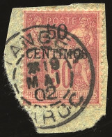 6A - 50c. S/50c. Rose. Type I. Obl. De TANGER S/petit Fragment. TB. - Other & Unclassified