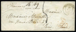 Lettre Frappée Du CàD De MENTONE Du 20 Mai 1855 à Destination De PARIS Et Taxée à 6 Décimes. TB. - Altri & Non Classificati