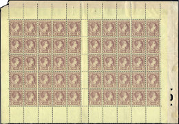 4 - Feuille De 50 Avec Bordure. Quelques Timbres Avec Pli D'origine. SUP. - Altri & Non Classificati