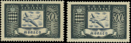 43 - Poste Aérienne. 500F. 2 Essais De Couleur. Centre Différent. SUP. - Altri & Non Classificati