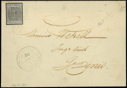 2 - 30c. Noir S/azuré, Type I, S/lettre Frappée Du CàD De ST-ANDRE Du 30 Août 1852 à Destination De ST-DENIS. Arrivée Le - Altri & Non Classificati