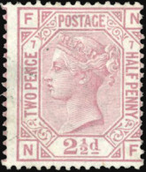 141 - 2d. 1/2 Rosy Mauve. Plate 7. F. - Autres & Non Classés