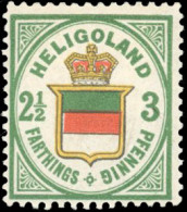 12 - 3Pf. Pale Green Red And Yellow. VF. - Heligoland (1867-1890)