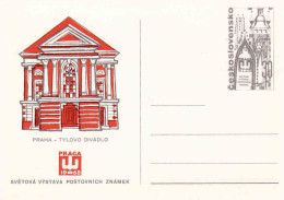 Czechoslovakia 1968, Pre-Stamped Card 30h World Stamp Exhibition Praga 1968, Tyls Theater - Briefe U. Dokumente