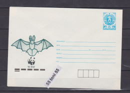 1989 WWF- Bats Postal Stationery BULGARIA / Bulgarie - Covers & Documents