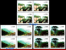 Ref. BR-2022-24-Q BRAZIL 1985 APARADOS DA SERRA PARK, MOUNTAINS, FOREST, WATERFALL, BLOCKS MNH, NATURE 12V Sc# 2022-2024 - Blocs-feuillets