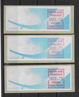 Frankreich 1988 Automatenmarken Mi.Nr. 9 3 Mal Postfrisch - 1988 Type « Comète »