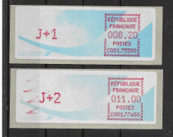 Frankreich 1988 Automatenmarken J+1 Und J+2 Postfrisch - 1988 Type « Comète »