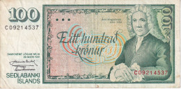 BILLETE DE ISLANDIA DE 100 KRONUR DEL AÑO 1961   (BANKNOTE) - Islande