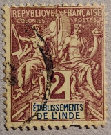 Colonie France Inde YT 2 Oblitéré - Gebruikt