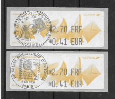 Frankreich 2000 Automatenmarken Mi.Nr. 19 2 Mal Postfrisch - 2000 Type « Avions En Papier »