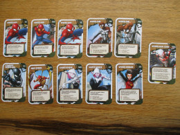 Cartes Marvel E. Leclerc 2024 - Lot Spider-man - 11 Cartes - Marvel