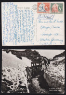 Basutoland 1965 Picture Postcard Mokhotlong To ESSLINGEN Germany Sani Pass Landrower In Snow - 1965-1966 Self Government