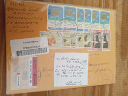 Cuba Reg Letter  To Argentina 2001.bflies Xmas 61 578/82.2455 Rafael.2442*2.cv 24.2ebetter.e7.late Post April 22. - Lettres & Documents